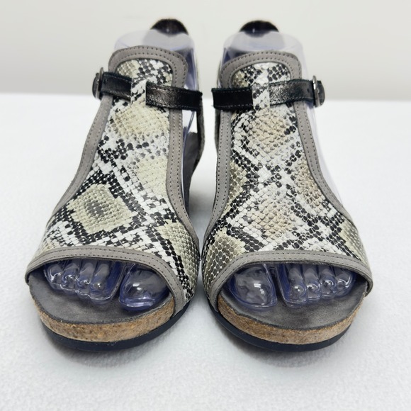 Naot Shoes - Naot‎ Fiona Snakeskin Wedge Sandals Adjustable Buckle Cork Footbed Size 36/5.5